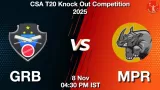 GRB vs MPR Match Preview & Latest Updates - <small>Sat, 08 Nov 04:30 PM IST</small>
