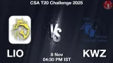 LIO vs KWZ Match Preview & Latest Updates - <small>Sat, 08 Nov 04:30 PM IST</small>