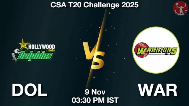 DOL vs WAR Match Previews and Cricket Tips
