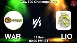 WAR vs LIO Match Preview & Latest Updates - <small>Tue, 11 Nov 09:30 PM IST</small>