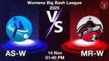 AS-W vs MR-W Match Preview - <small>Fri, 14 Nov 01:40 PM IST</small>