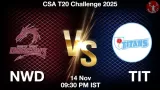 NWD vs TIT Match Preview & Latest Updates - <small>Fri, 14 Nov 09:30 PM IST</small>