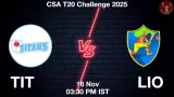 TIT vs LIO Match Preview & Latest Updates - <small>Sun, 16 Nov 03:30 PM IST</small>