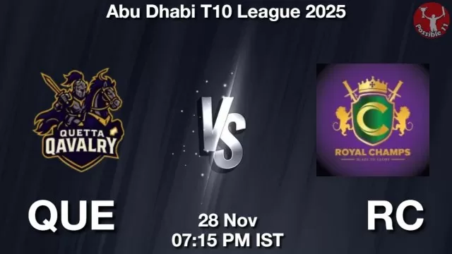 QUE vs RC Match Previews and Cricket Tips