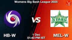 HB-W vs MEL-W Match Prediction Picture