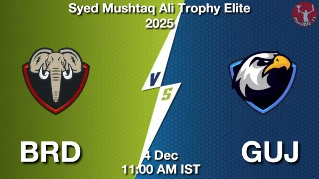 BRD vs GUJ Match Previews and Cricket Tips