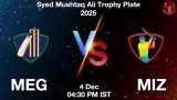 MEG vs MIZ Match Preview & Latest Updates - <small>Thu, 04 Dec 04:30 PM IST</small>