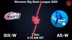 SIX-W vs AS-W Match Prediction Picture