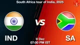 IND vs SA Match Preview & Latest Updates - <small>Tue, 09 Dec 07:00 PM IST</small>