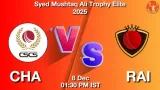 CHA vs RAI Match Preview & Latest Updates - <small>Mon, 08 Dec 01:30 PM IST</small>