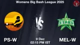 PS-W vs MEL-W Match Preview - <small>Tue, 09 Dec 02:15 PM IST</small>
