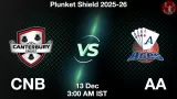 CNB vs AA Match Preview & Latest Updates - <small>Sat, 13 Dec 03:00 AM IST</small>