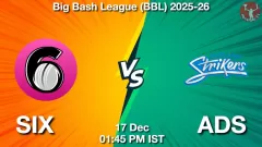 SIX vs ADS Match Prediction Picture