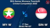 MY-W vs SIN-W Match Preview - <small>Wed, 17 Dec 12:00 PM IST</small>