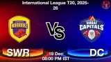 SWR vs DC Match Preview & Latest Updates - <small>Fri, 19 Dec 08:00 PM IST</small>