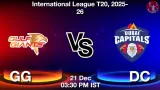 GG vs DC Match Preview & Latest Updates - <small>Sun, 21 Dec 03:30 PM IST</small>