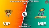 VIP vs MIE Match Preview & Latest Updates - <small>Sun, 21 Dec 08:00 PM IST</small>