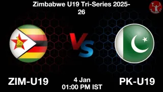 ZIM-U19 vs PK-U19 ZIM-U19 vs PK-U19 - Zimbabwe U19