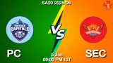 PC vs SEC Match Preview & Latest Updates - <small>Mon, 05 Jan 09:00 PM IST</small>