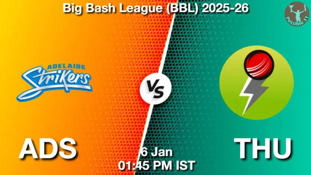 ADS vs THU Match Previews and Cricket Tips
