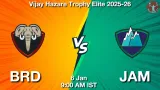 BRD vs JAM Match Preview & Latest Updates - <small>Tue, 06 Jan 09:00 AM IST</small>