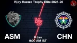 ASM vs CHN Match Preview & Latest Updates - <small>Tue, 06 Jan 09:00 AM IST</small>