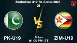 PK-U19 vs ZIM-U19 Match Preview - <small>Tue, 06 Jan 01:00 PM IST</small>