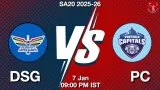 DSG vs PC Match Preview & Latest Updates - <small>Wed, 07 Jan 09:00 PM IST</small>