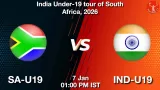 SA-U19 vs IND-U19 Match Preview - <small>Wed, 07 Jan 01:00 PM IST</small>