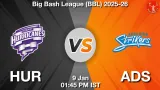 HUR vs ADS Match Preview & Latest Updates - <small>Fri, 09 Jan 01:45 PM IST</small>