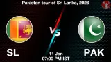 SL vs PAK Match Preview & Latest Updates - <small>Sun, 11 Jan 07:00 PM IST</small>