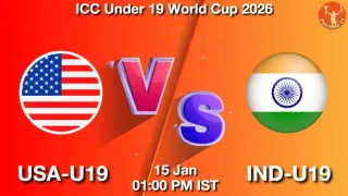 USA-U19 vs IND-U19 - ICC Under