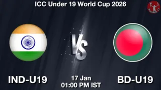 IND-U19 vs BD-U19 - ICC Under