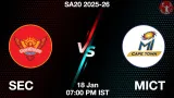 SEC vs MICT Match Preview - <small>Sun, 18 Jan 07:00 PM IST</small>