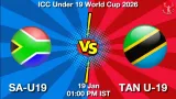 SA-U19 vs TAN U-19 Match Preview - <small>Mon, 19 Jan 01:00 PM IST</small>