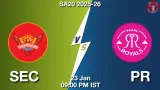 SEC vs PR Match Preview & Latest Updates - <small>Fri, 23 Jan 09:00 PM IST</small>