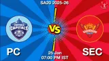 PC vs SEC Match Preview & Latest Updates - <small>Sun, 25 Jan 07:00 PM IST</small>