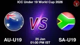 AU-U19 vs SA-U19 Match Preview - <small>Sun, 25 Jan 01:00 PM IST</small>