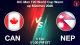 CAN vs NEP Dream11 Prediction, Preview & Updates - <small>Thu, 05 Feb 01:00 PM IST</small>