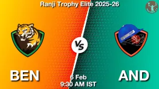 BEN vs AND - Ranji Trophy