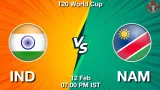 IND vs NAM Dream11 Prediction, Preview & Updates - <small>Thu, 12 Feb 07:00 PM IST</small>