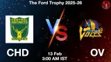 CHD vs OV Dream11 Prediction, Preview & Updates - <small>Fri, 13 Feb 03:00 AM IST</small>