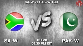 SA-W vs PAK-W SA-W vs PAK-W - Pakistan Women
