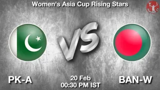 PK-A-W vs BAN-A-W - ACC Womens