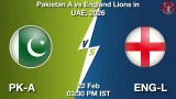 PK-A vs ENG-L Dream11 Prediction - <small>Sun, 22 Feb 03:30 PM IST</small>