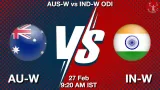 AU-W vs IN-W Dream11 Prediction - <small>Fri, 27 Feb 09:20 AM IST</small>