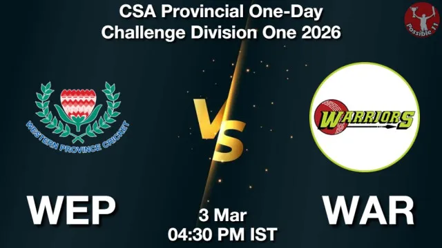 WEP vs WAR Match Previews and Cricket Tips