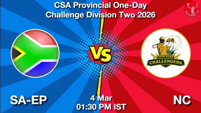 SA-EP vs NC ड्रीम11 भविष्यवाणी, फैंटेसी क्रिकेट टीम - 04 मार्च 2026