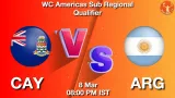 CAY vs ARG Dream11 Prediction, Preview & Updates - <small>Sun, 08 Mar 08:00 PM IST</small>