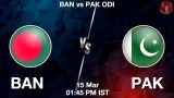 BAN vs PAK Dream11 Prediction, Preview & Updates - <small>Sun, 15 Mar 01:45 PM IST</small>